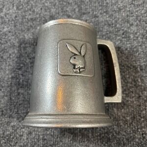 Vintage 1970 playBoy bunny club logo metal beer stein